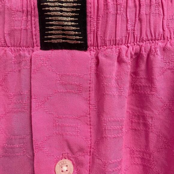 Savage Fenty Pink Wide Leg Lounge Pants Size Medium Loose Textured Sleep - Picture 2 of 5